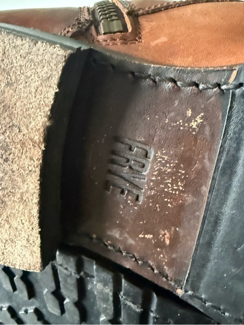 Frye - Women’s Tall Lace Up Leather Natalie Boot Combat Riding Boot - Brown US 7 - Picture 12 of 14